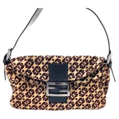 Fendi Baguette, borsa a tracolla vintage in cavallino con doppia pattina