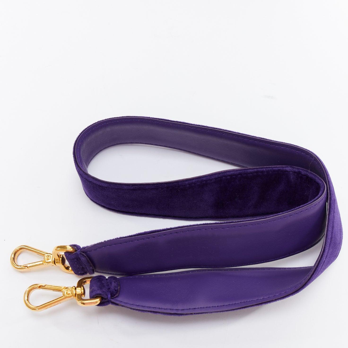 FENDI Baguette Viola Plus Vellto FF embossed purple velvet crossbody bag 5