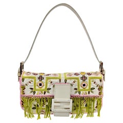 FENDI Baguette  Weißspiegelstickerei