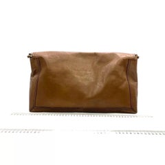 Fendi Baguette XL Large Brown Calfskin Leather Shoulder Bag