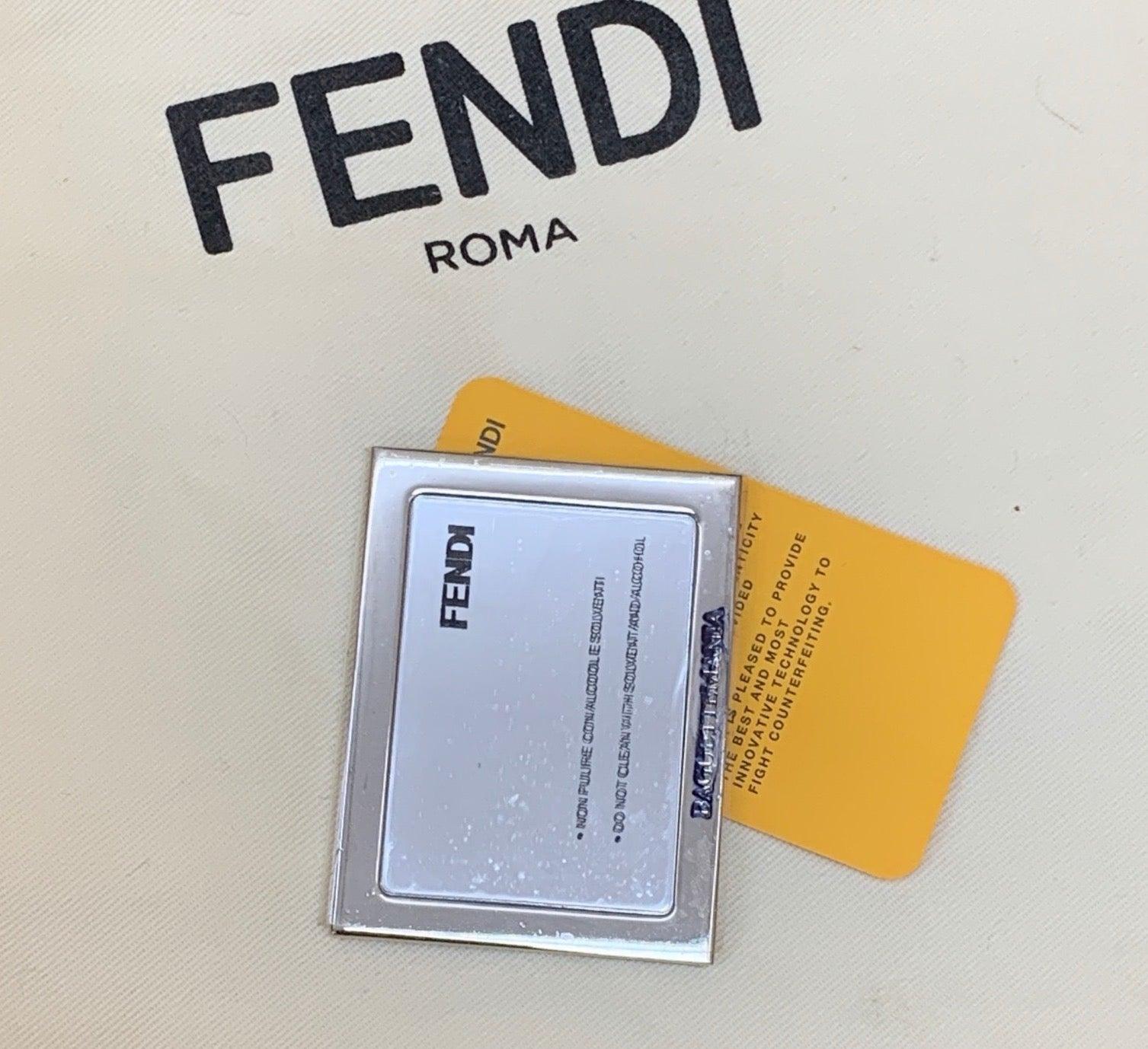 FENDI Baguette Zebra-Stripe à sequins bleu orange blanc 16