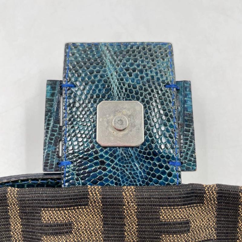Fendi Baguette Zucca Monogram with Beaded Floral Embroidery 13