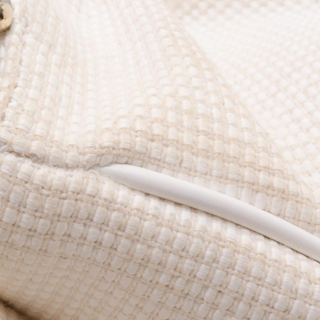 Fendi Beige and White Zucca Fabric Mia Shoulder Bag 4