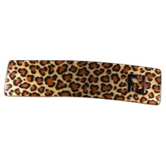 Fendi Beige Tier gedruckt Haarspange