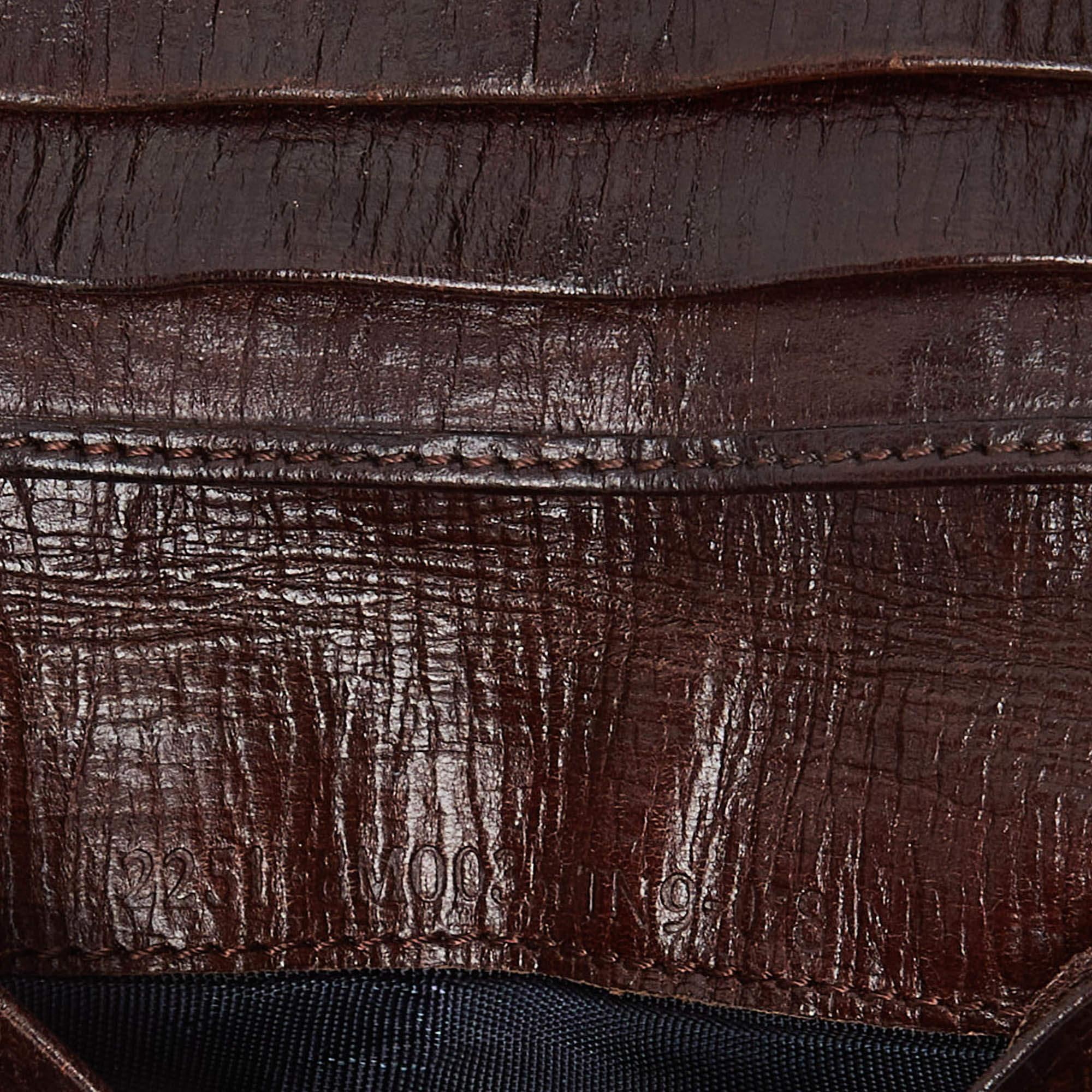 Fendi Beige/Brown Zuchino Canvas and Leather Forever Flap Wallet For Sale 2