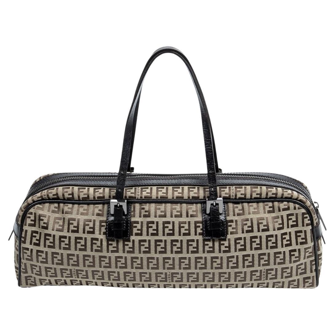 Fendi - Sac Zucchino Est/Ouest beige en vente