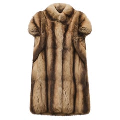 Fendi Beige Hooded Fur Gilet