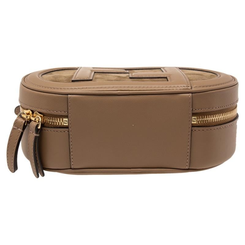 Fendi Beige Leather and Suede O’Lock Mini Camera Crossbody Bag 1