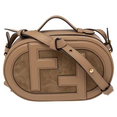 Fendi Beige Leather and Suede O’Lock Mini Camera Crossbody Bag