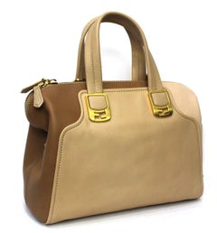 Fendi Beige Leather Chameleon Bag