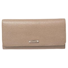 Fendi Beige Leather Crayons Continental Wallet