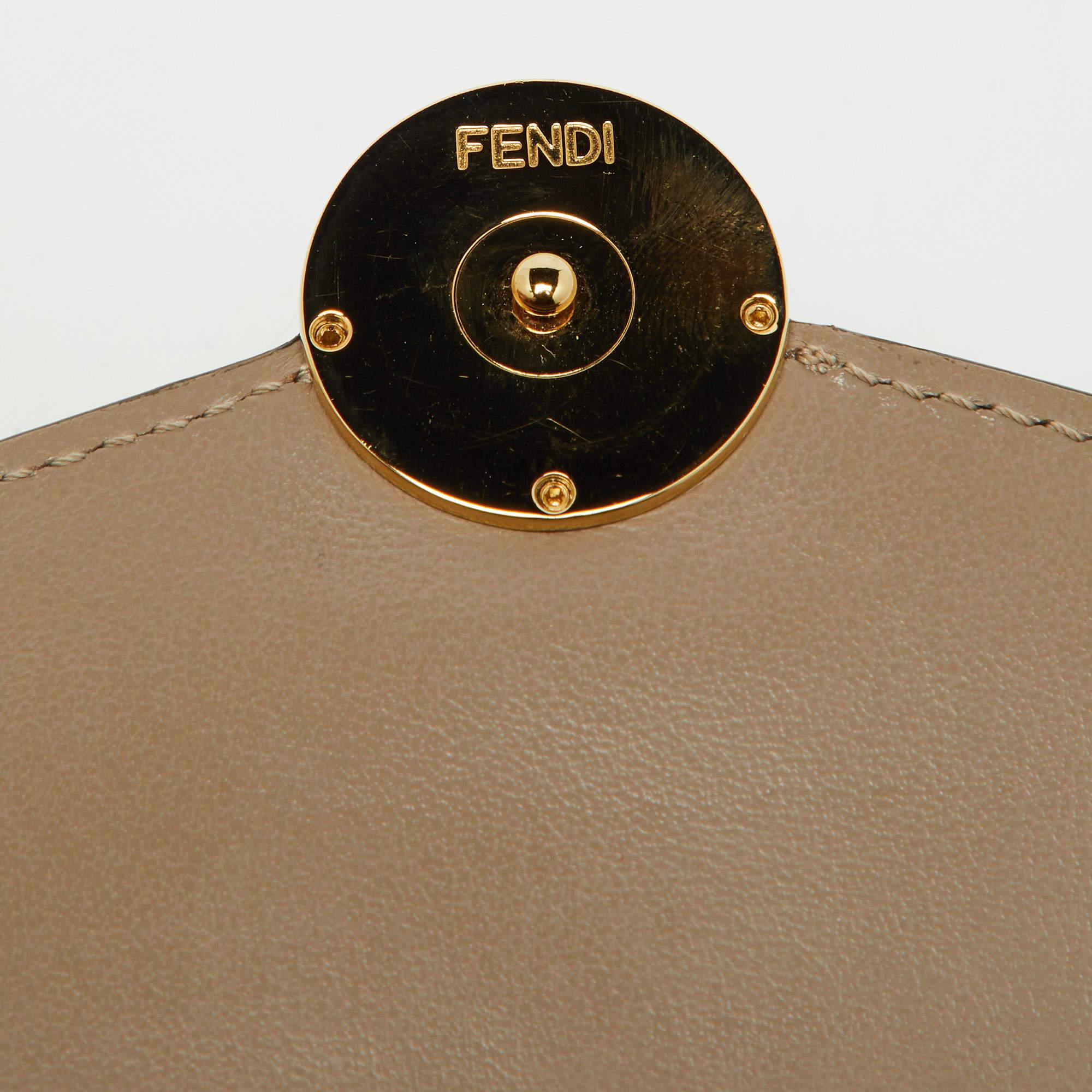 Fendi Beige Leather F is Fendi Wallet on Chain 4