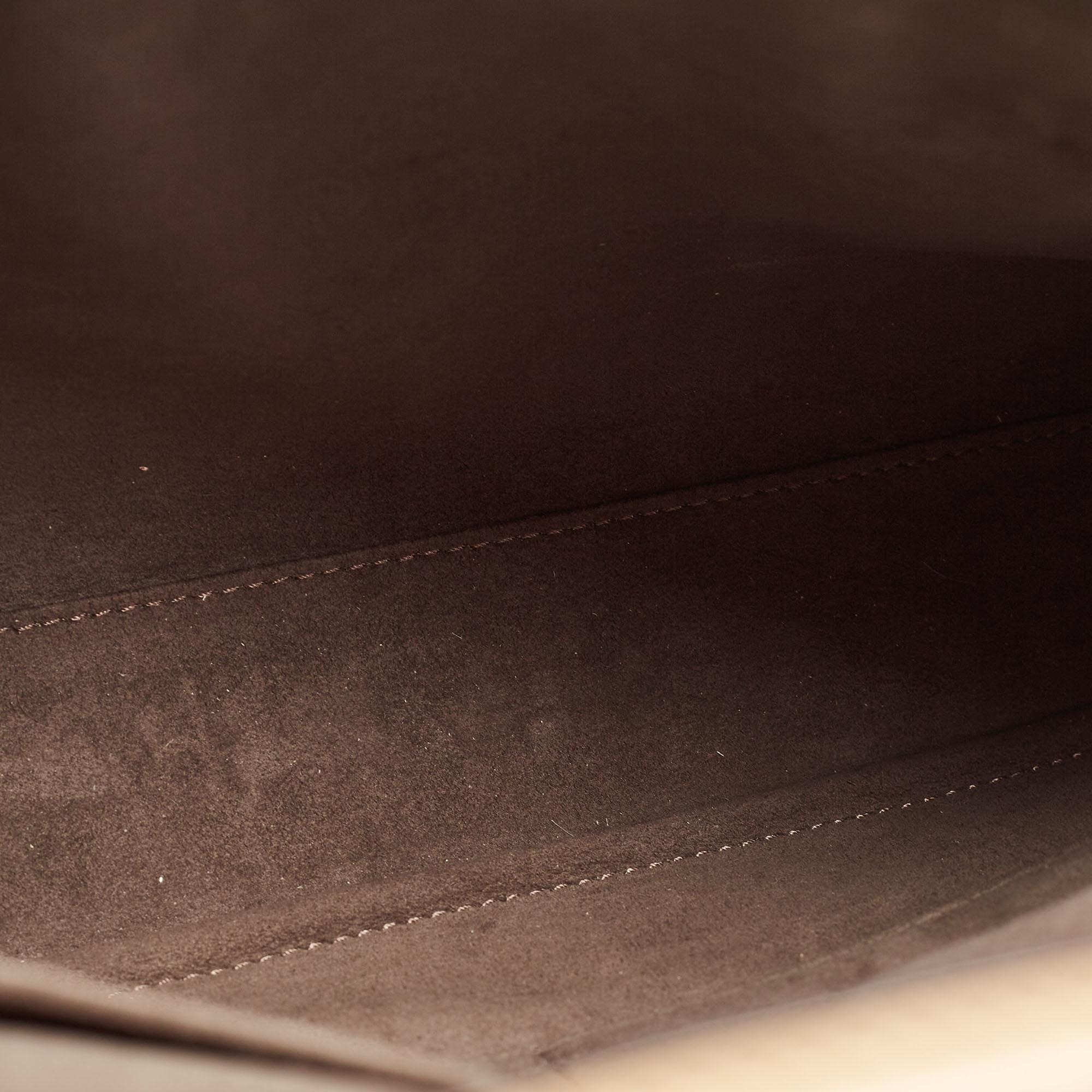 Fendi Beige Leather Flowerland Dotcom Top Handle Bag 9
