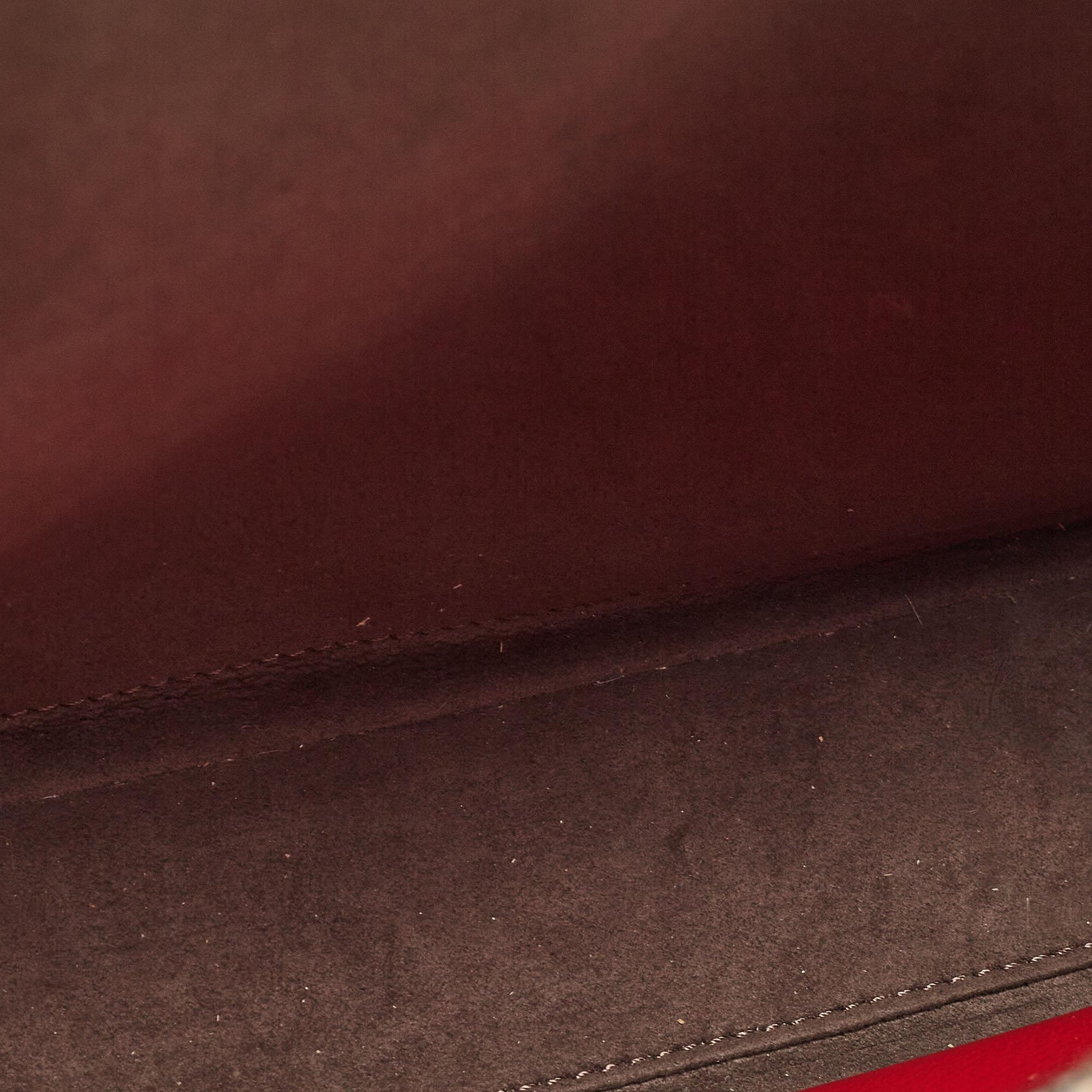 Fendi Beige Leather Flowerland Dotcom Top Handle Bag For Sale 2