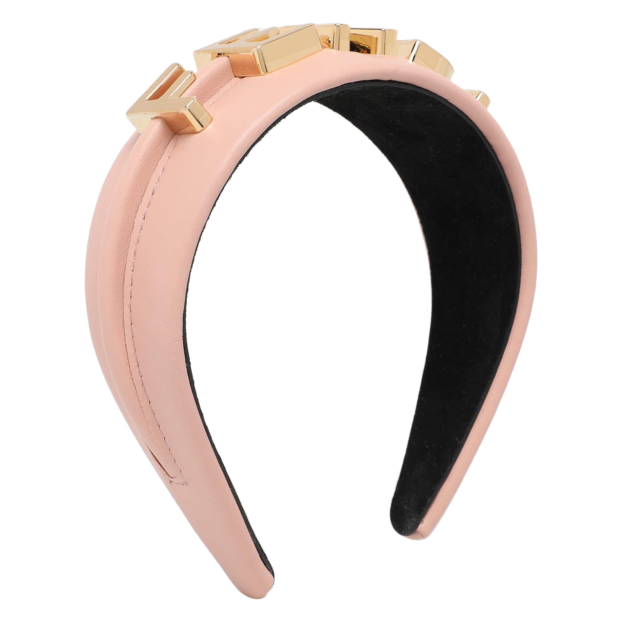 Fendi Beige Leather Graphy Headband
