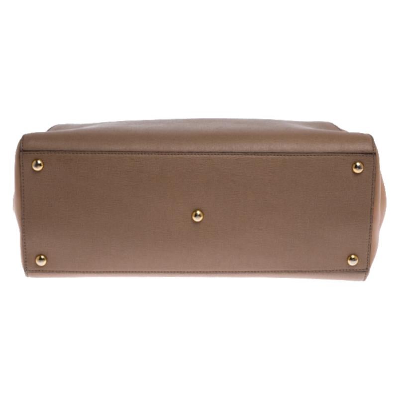 Fendi Beige Leder-Tasche Medium 2Jours 1
