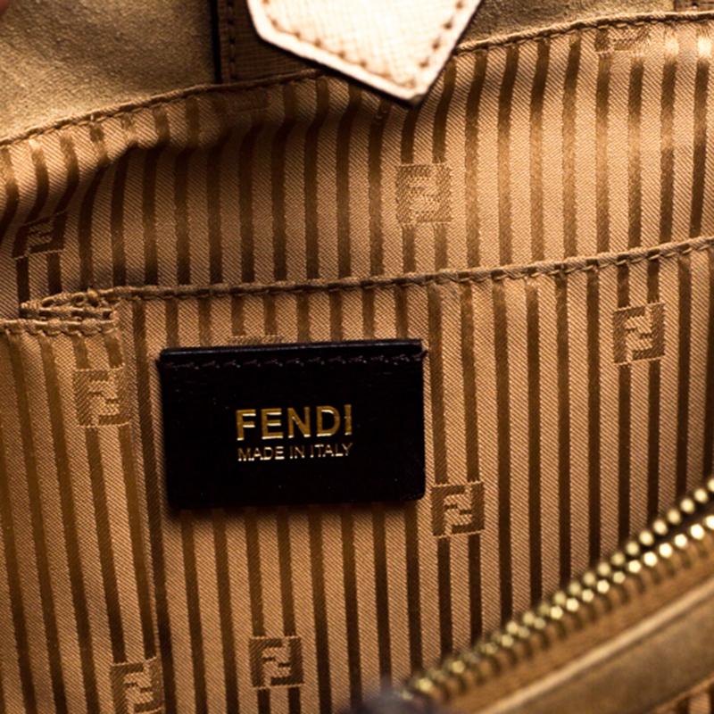 Fendi Beige Leder-Tasche Medium 2Jours 2
