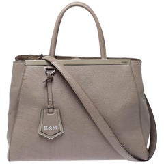 Fendi Beige Leather Medium 2jours Tote