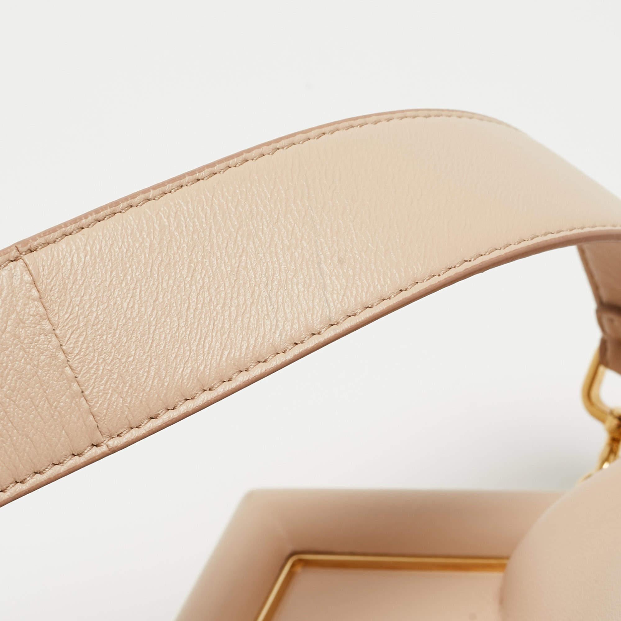 Fendi Beige Leather Medium First Shoulder Bag For Sale 9
