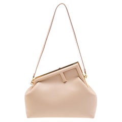 Fendi Beige Leather Medium First Shoulder Bag