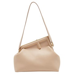 Fendi sac à bandoulière taille moyenne en cuir beige