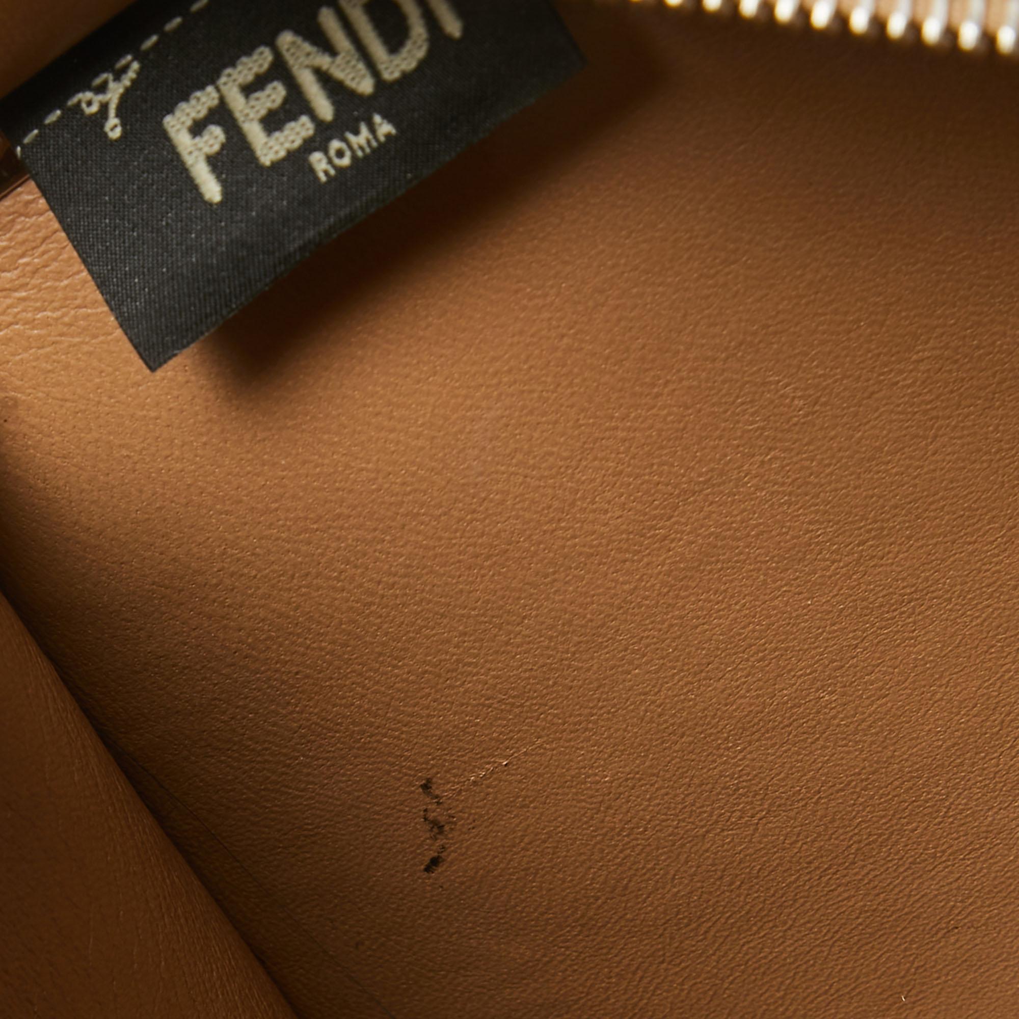 Fendi Beige Leather Medium Studded 3Jours Tote For Sale 6
