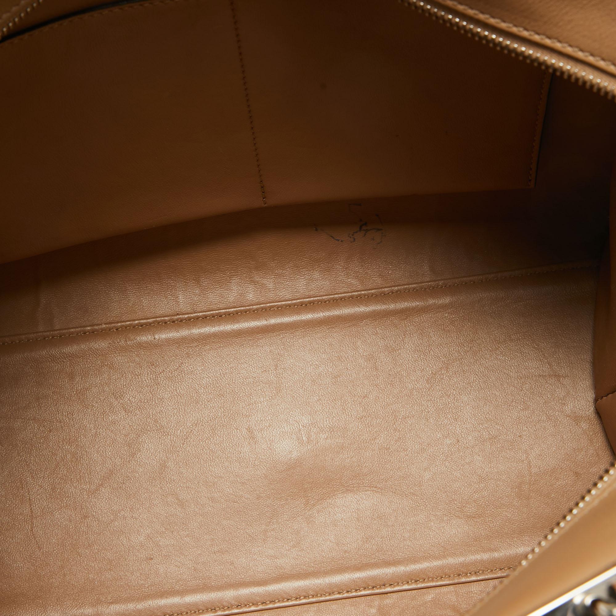Fendi Beige Leather Medium Studded 3Jours Tote For Sale 9