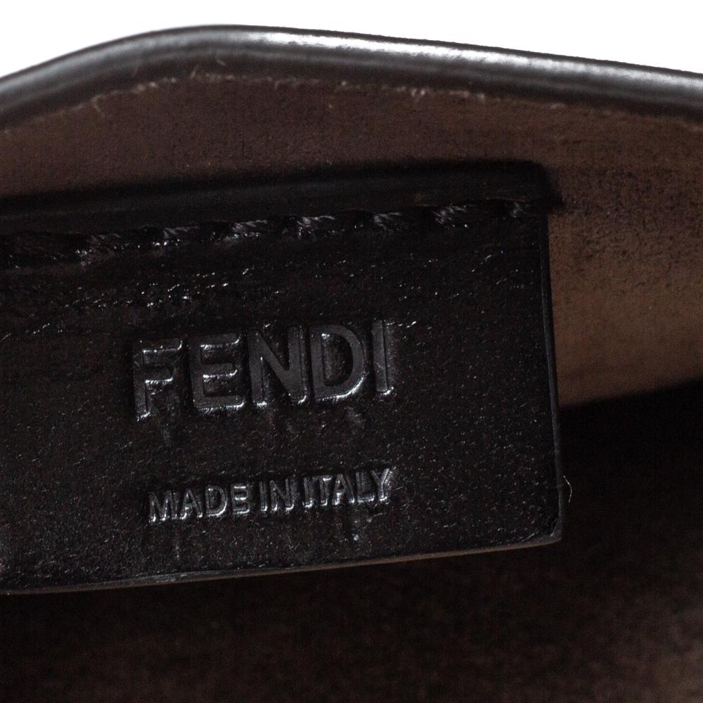 Fendi Beige Leder Micro Kan I Flower Umhängetasche 4