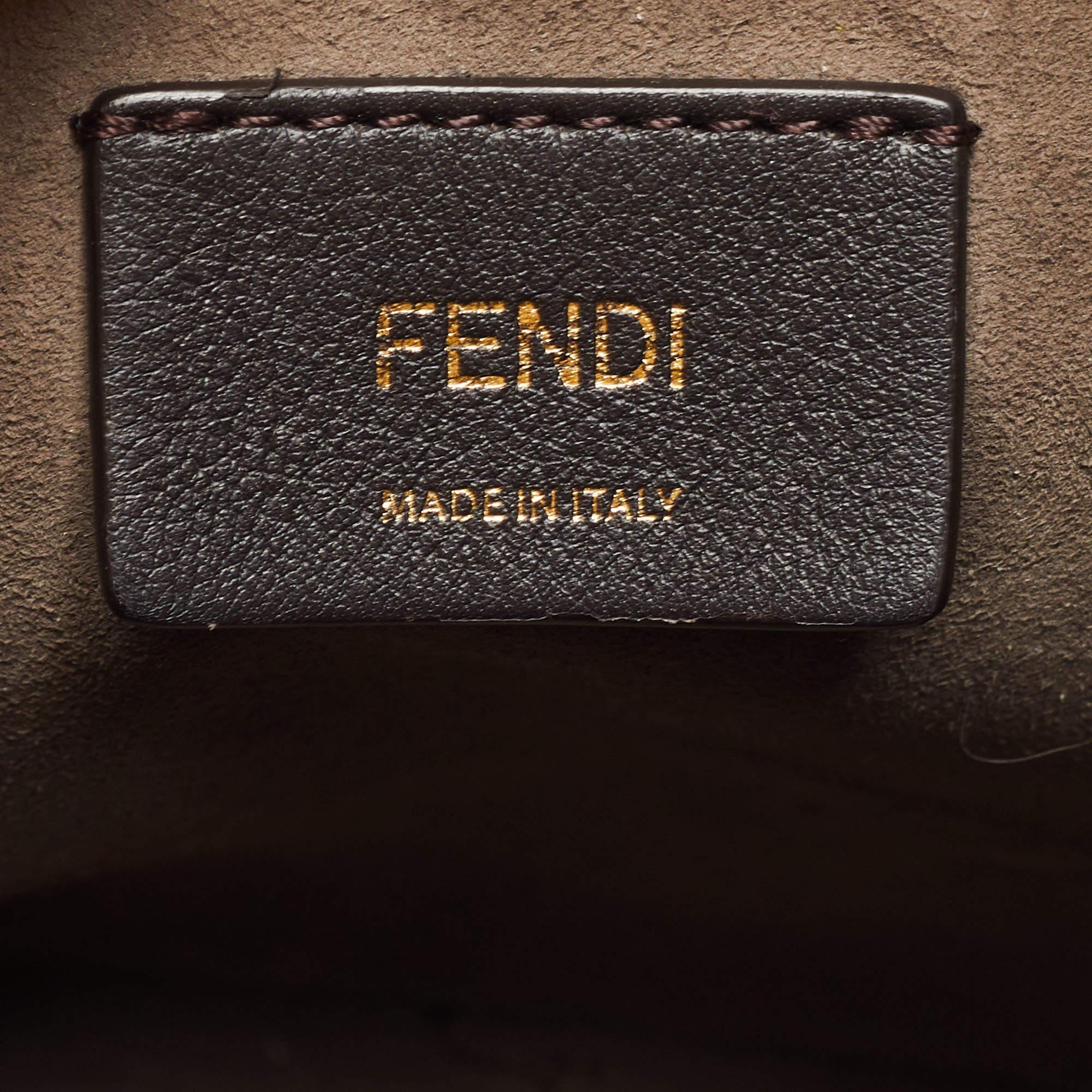 Fendi Beige Leather Mini Mon Tresor Drawstring Bucket Bag 5