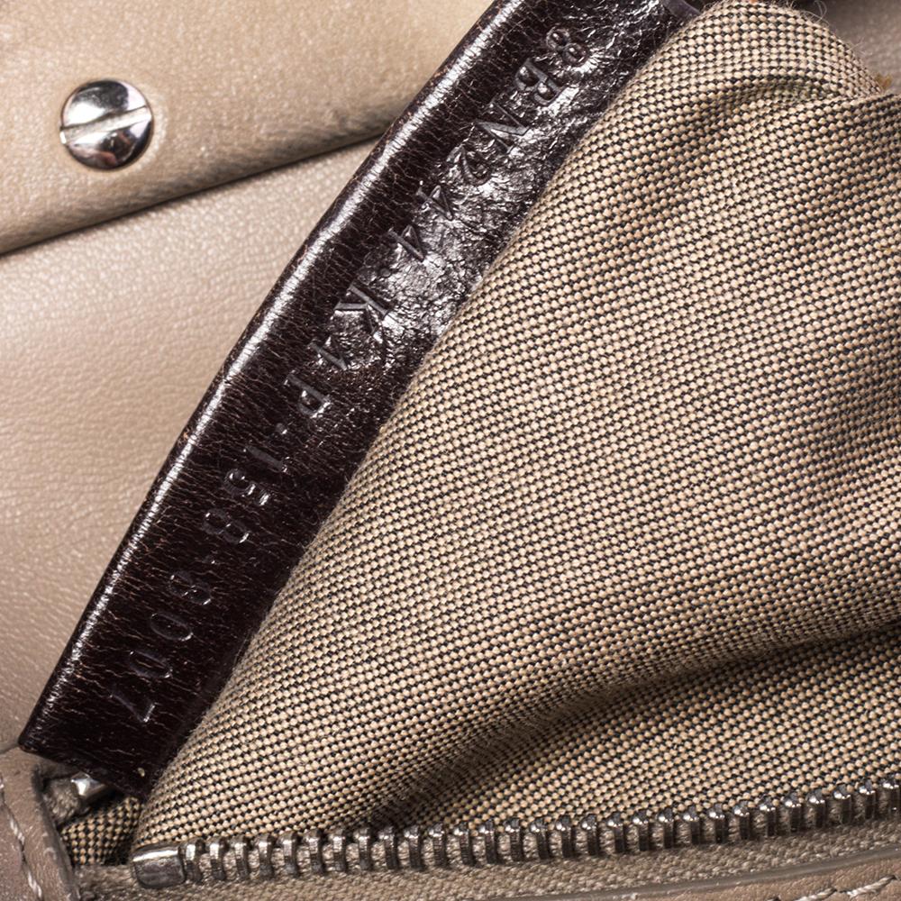 Fendi Beige Leather Mini Peekaboo Top Handle Bag 5