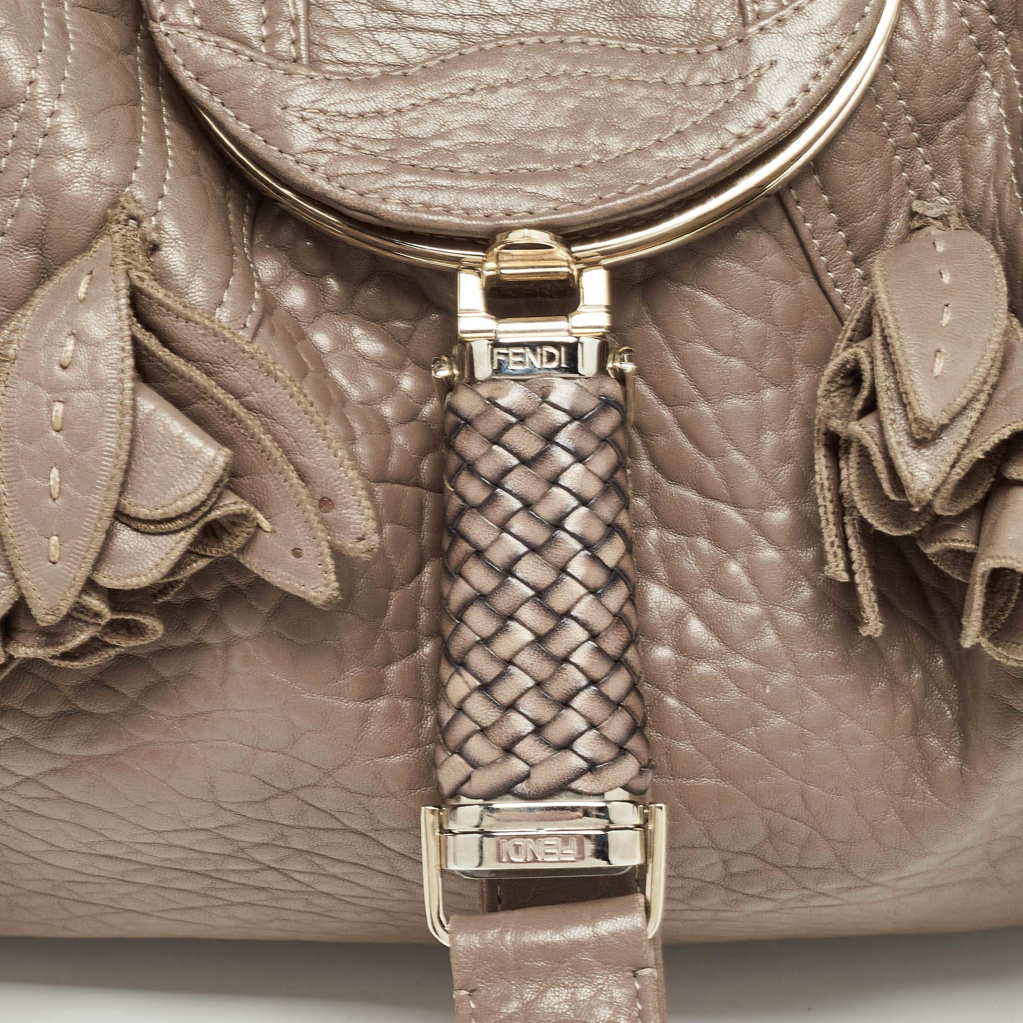 Donna Borsa Fendi in pelle beige Raffle Spy Hobo