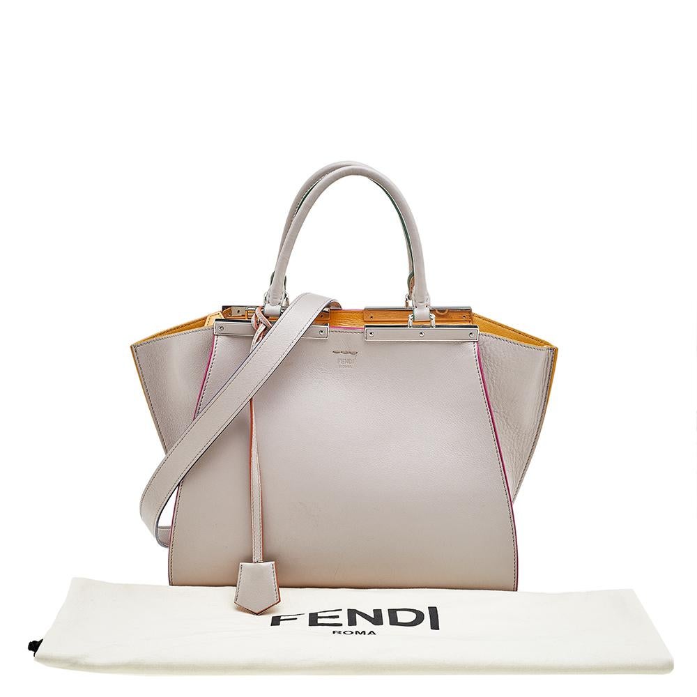 Fendi Beige Leather Small 3Jours Tote 5