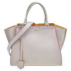 Fendi Beige Leather Small 3Jours Tote