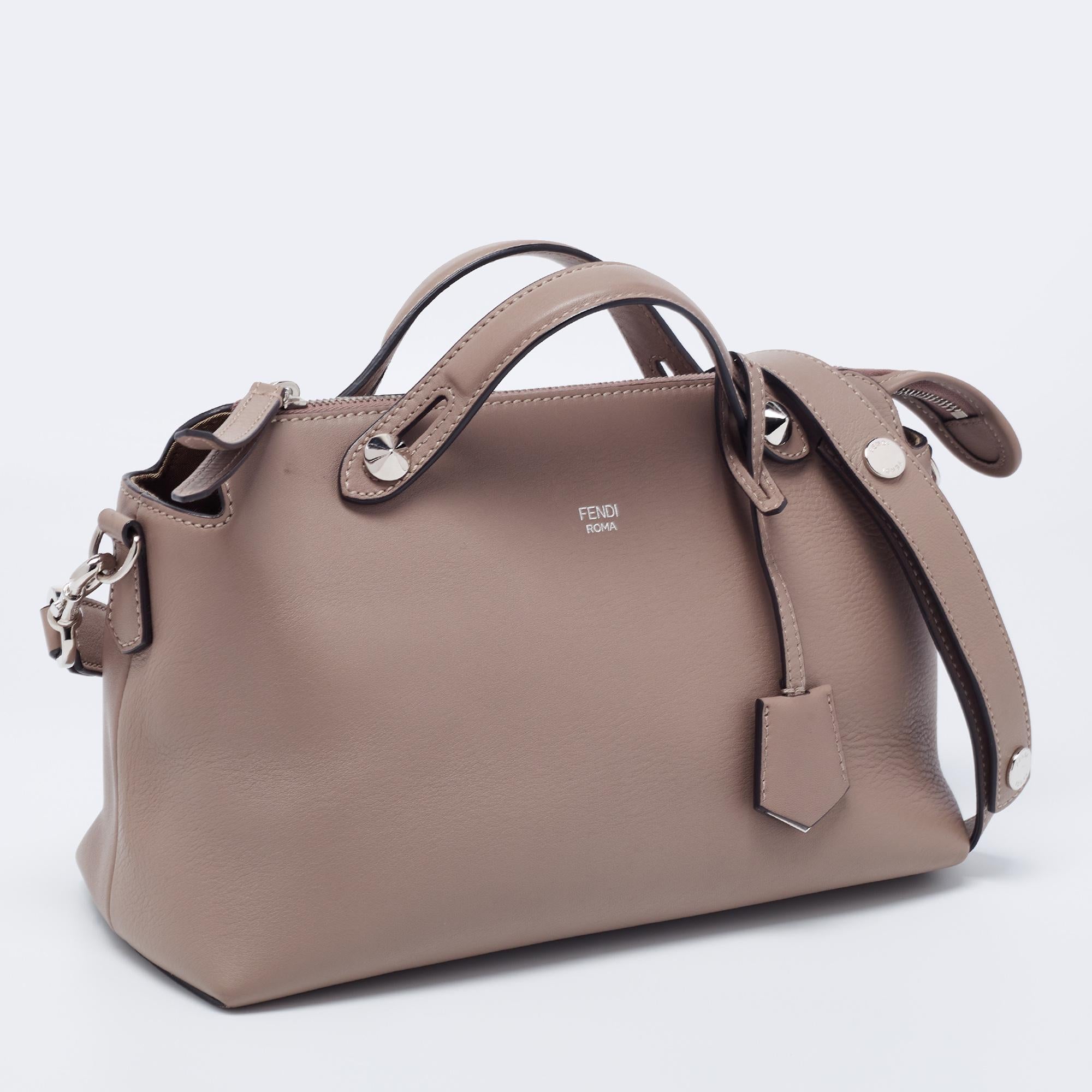 Women's Fendi Beige Leather Small By The Way Shoulder Bag