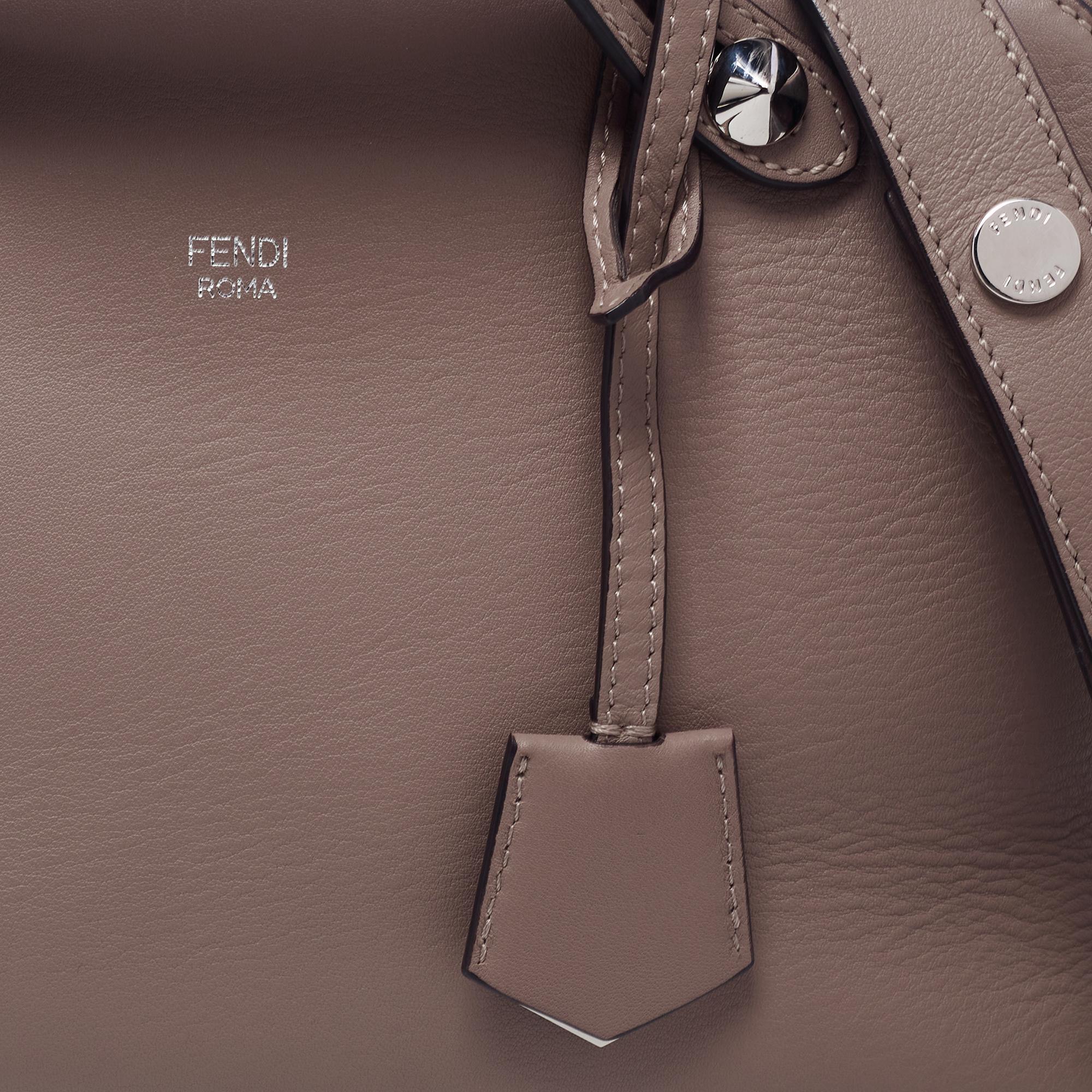 Fendi Beige Leather Small By The Way Shoulder Bag 2
