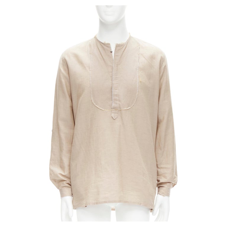 Washed Button Up Short Sleeve Top With Frayed Hemline main image 1