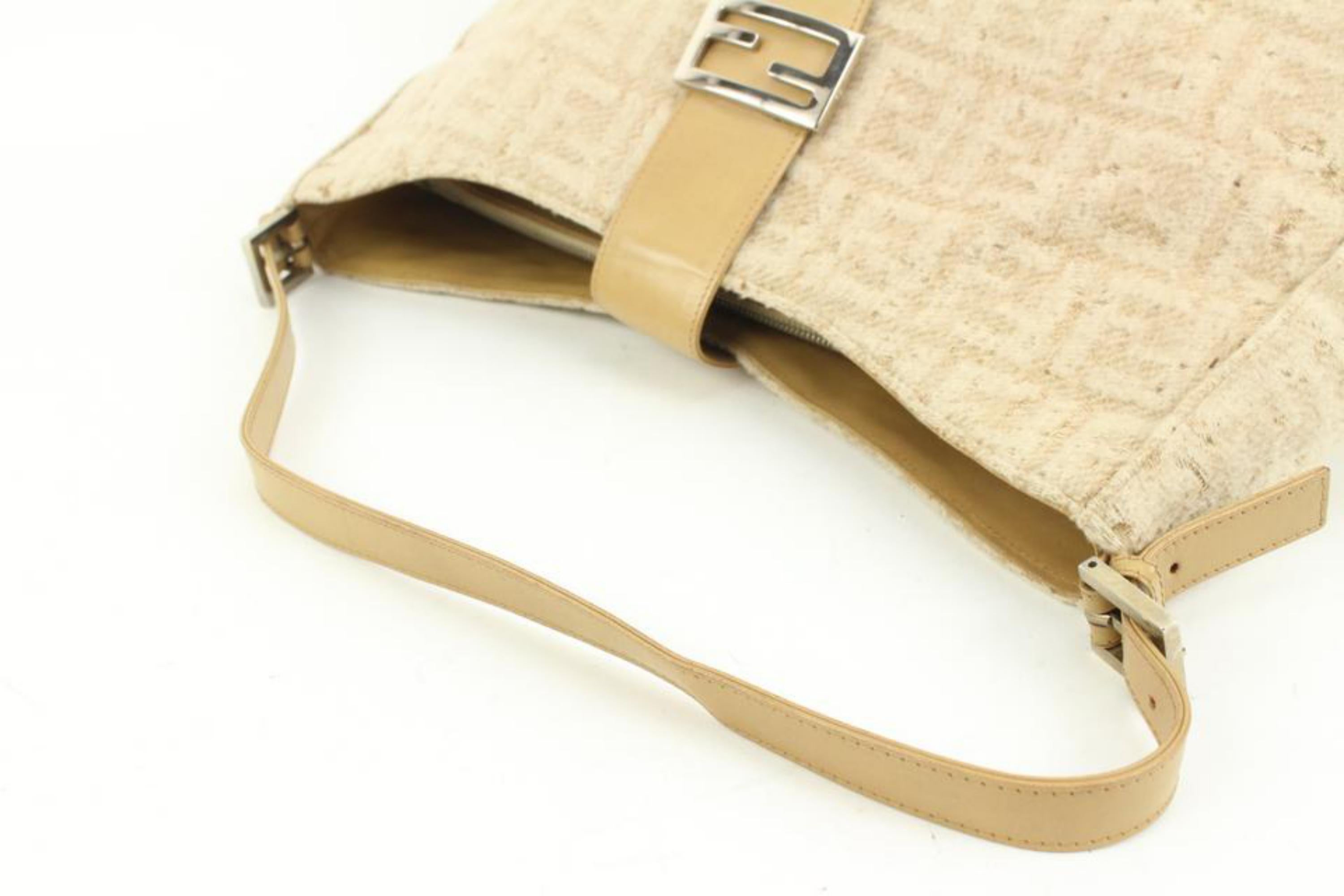 Fendi Beige Monogram FF Zucca Mini Hobo Shoulder Bag 48f59 1