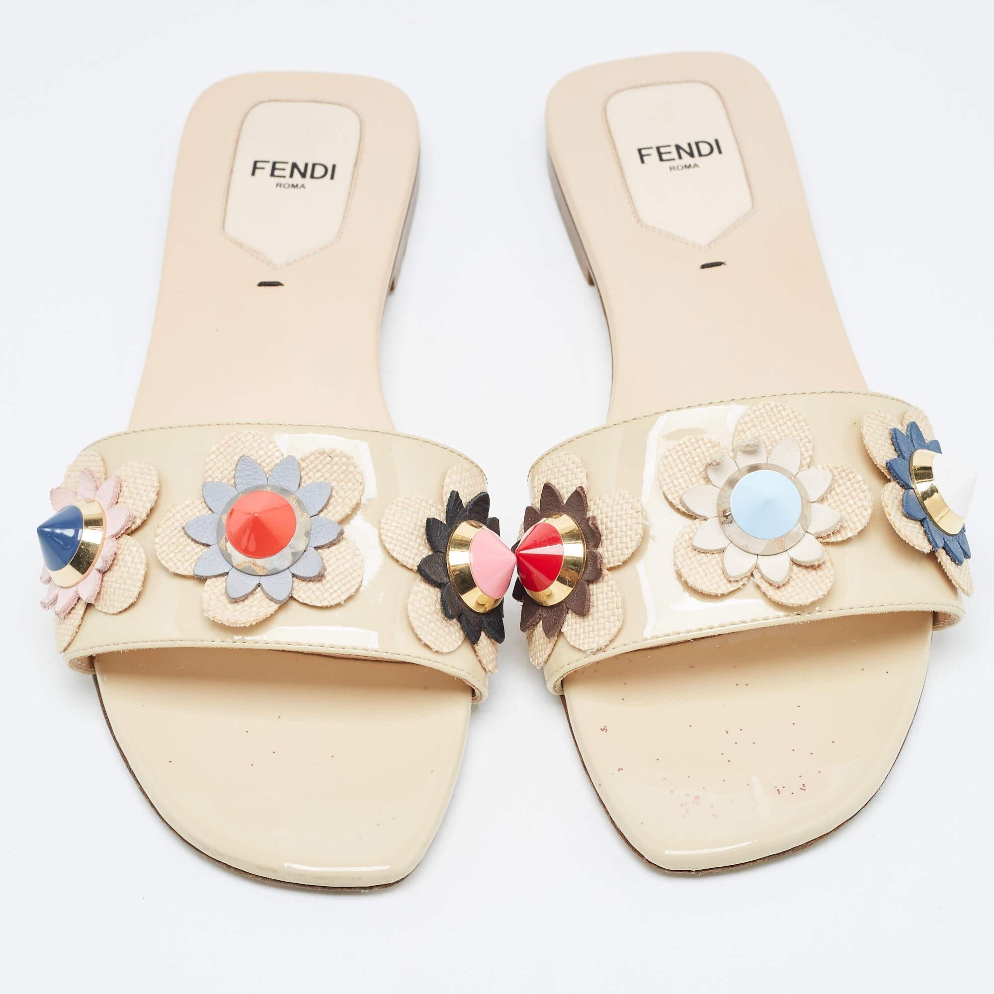 These well-crafted designer flats from Fendi have got you covered for all-day plans. They come in a pretty design, and they look great on the feet.

Includes: Original Dustbag, Original Box, Info Booklet