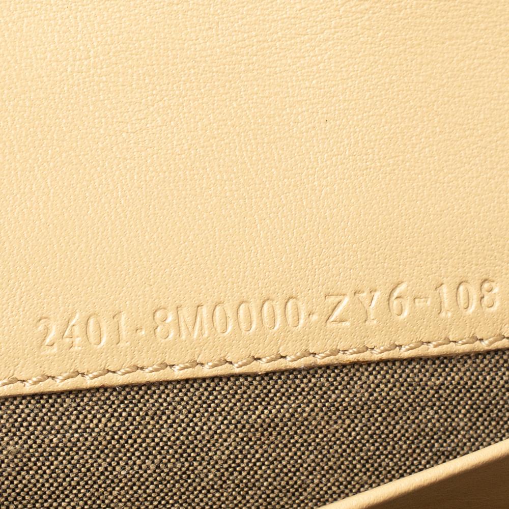 Fendi Beige Patent Leather Logo Flap Continental Wallet 2