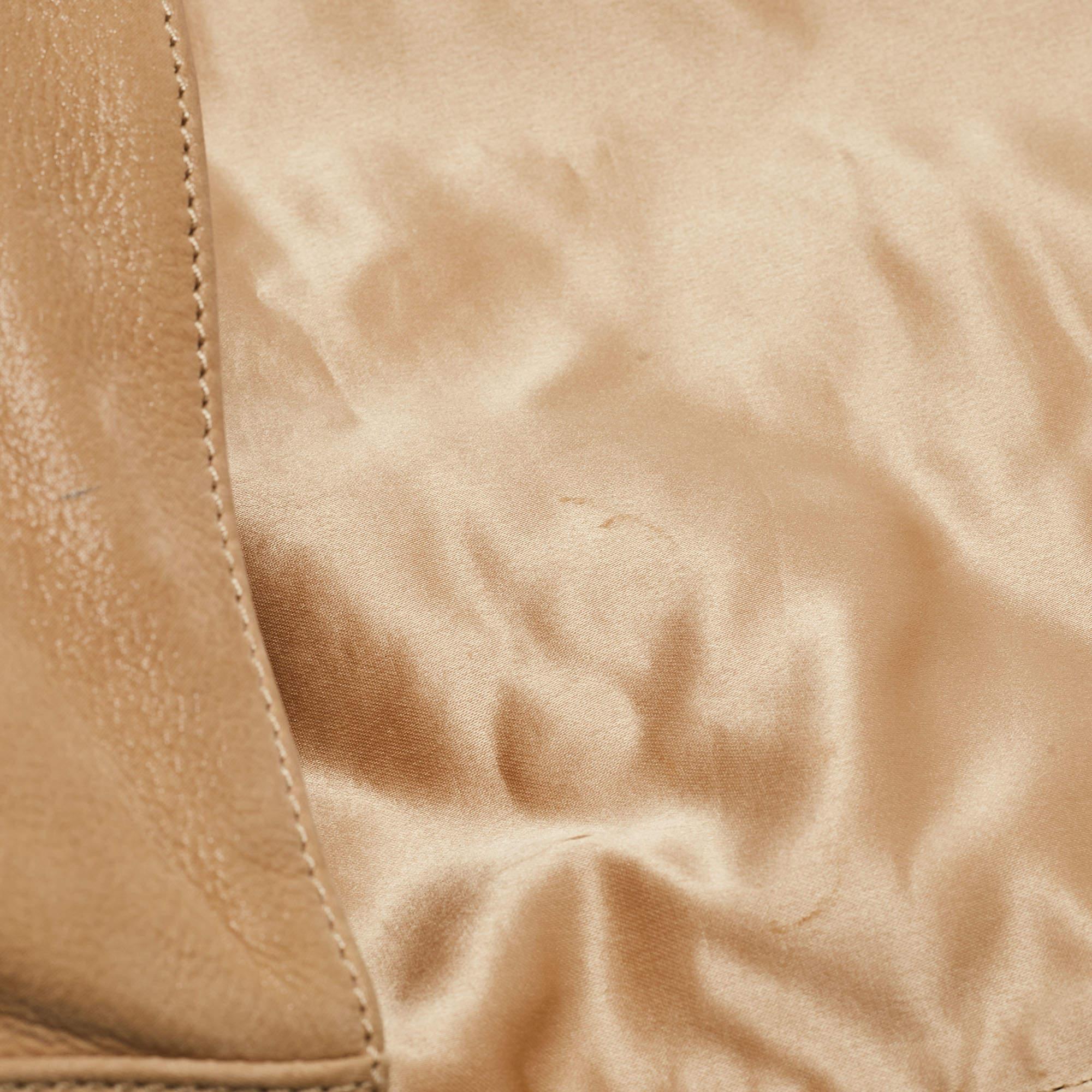 Fendi Beige Shimmer Nubuck Leather Mama Forever Shoulder Bag 10