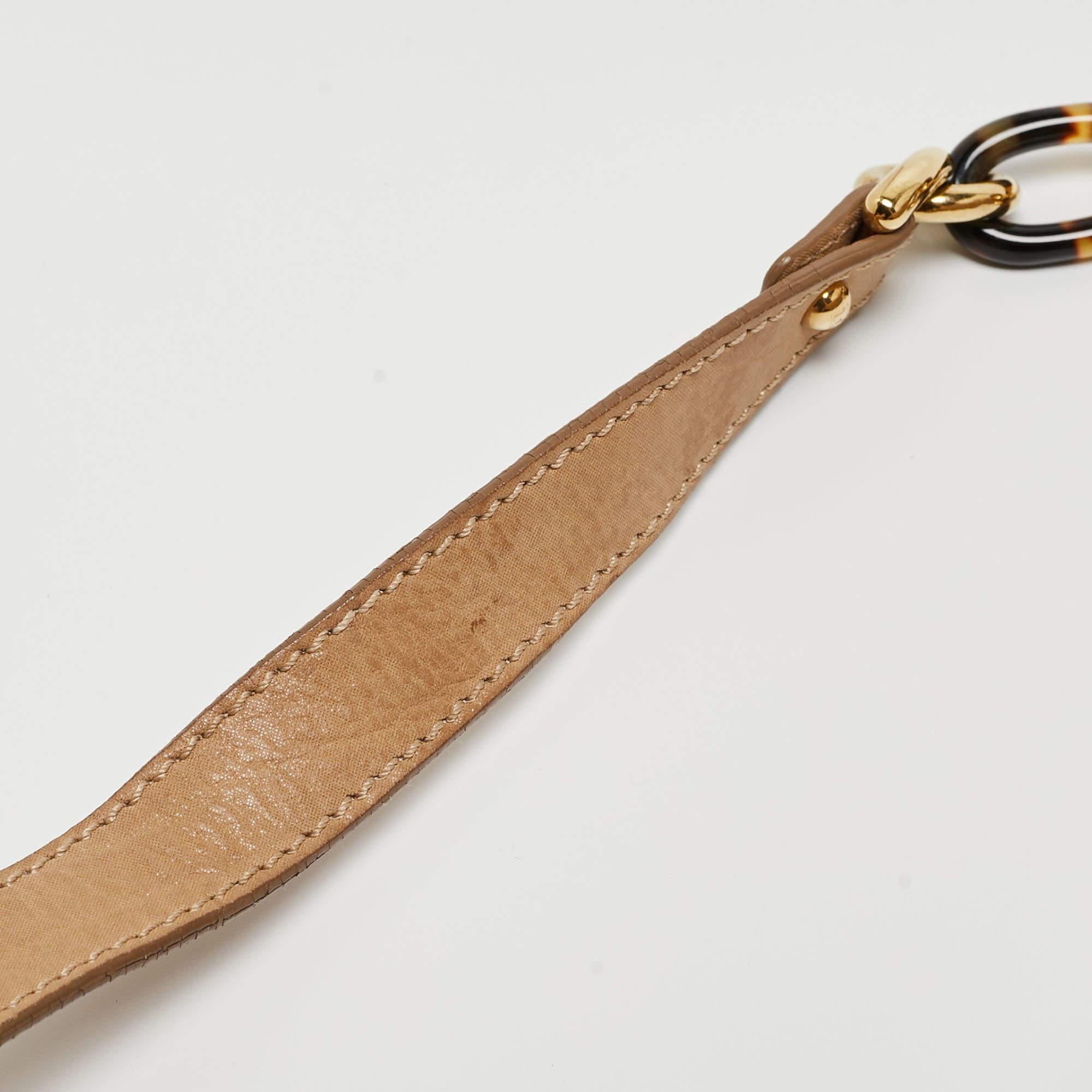 Fendi Beige Shimmer Nubuck Leather Mama Forever Shoulder Bag In Good Condition In Dubai, Al Qouz 2