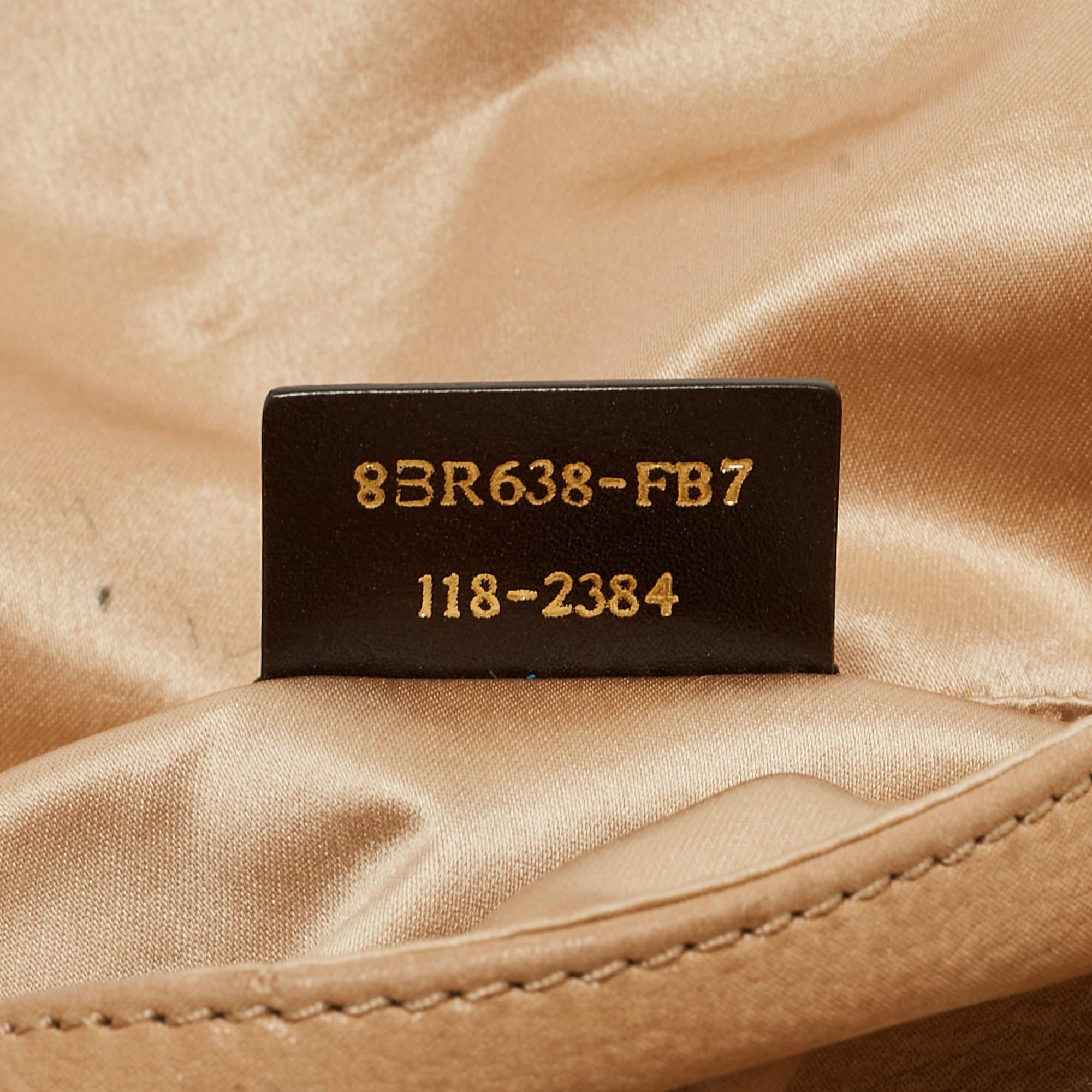 Women's Fendi Beige Shimmer Nubuck Leather Mama Forever Shoulder Bag