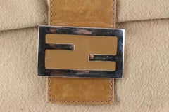 Fendi Beige Suede Calfskin Mama Forever Baguette 27f517s