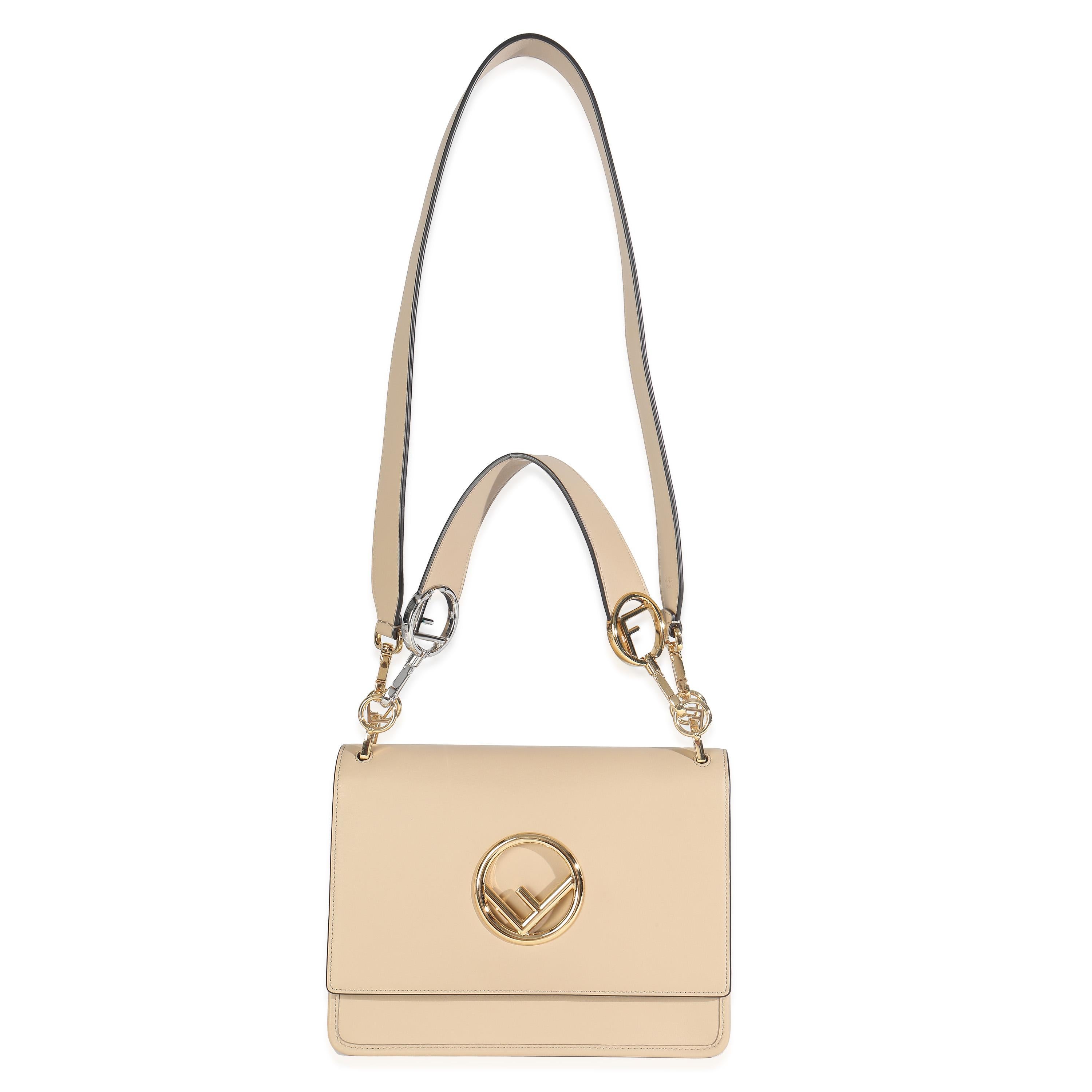 Fendi Beige Vitello Century Opaco F is Fendi Kan I Borsa a tracolla in vendita 4