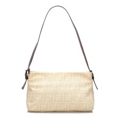 Fendi Beige Zucca FF Canvas Shoulder Bag