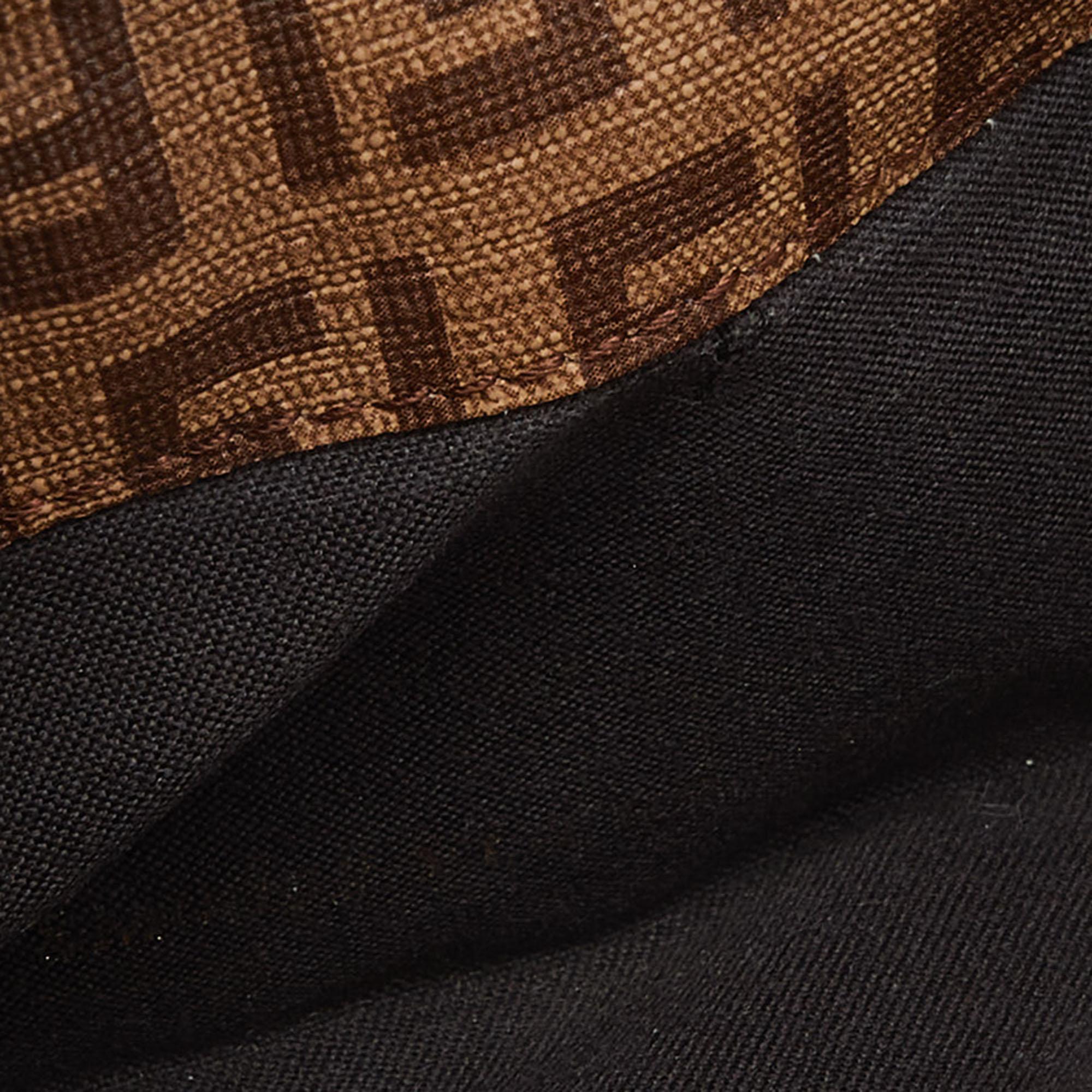 Fendi Beige Zucchino Coated Canvas Forever Flap Continental Wallet 1