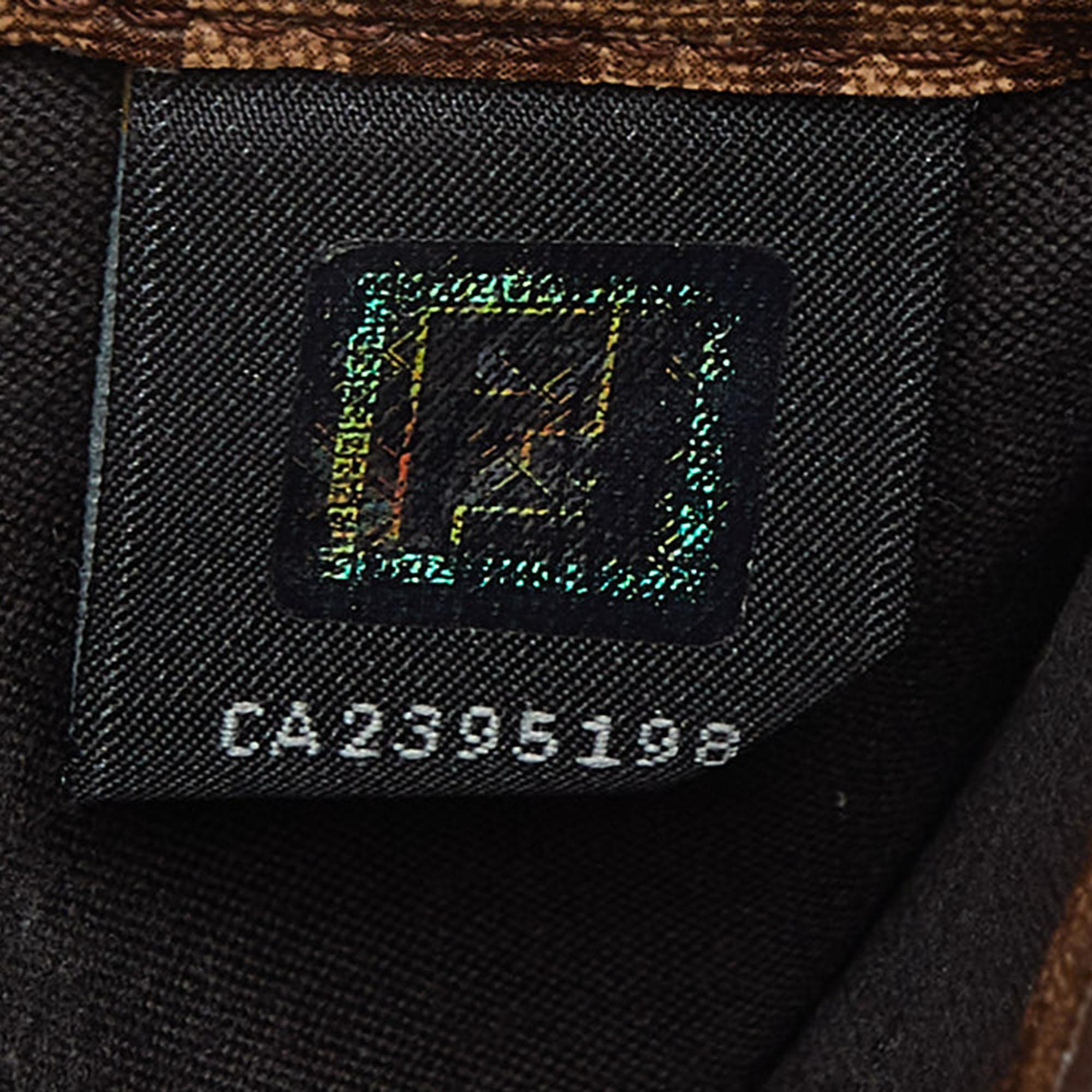 Fendi Beige Zucchino Coated Canvas Forever Flap Continental Wallet 2