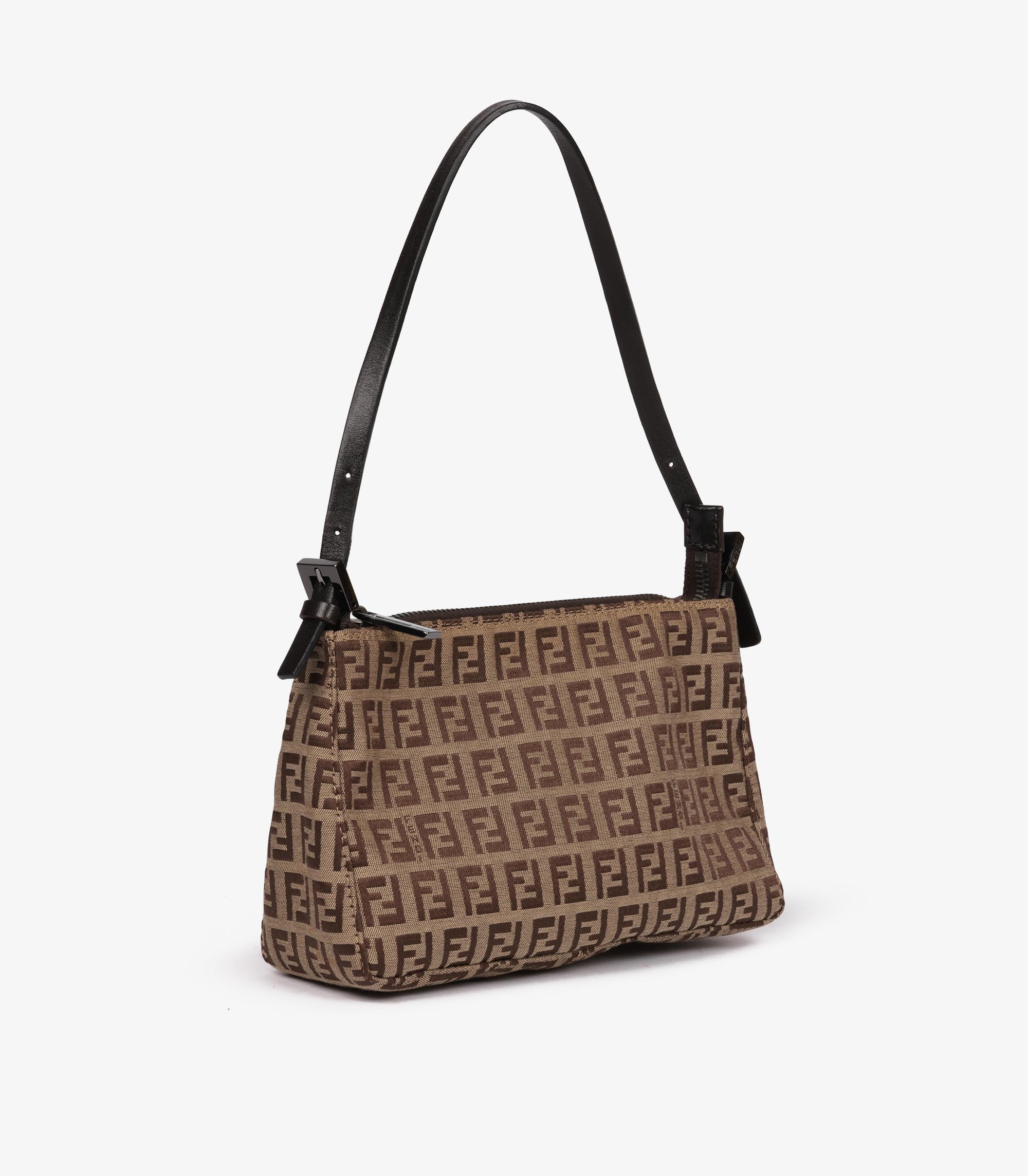 Fendi Beige Zucchino Monogram Canvas & Brown Calfskin Leather Vintage Shoulder Pochette

Product Details
Xupes Ref: HB5866
Brand: Fendi
Model: Shoulder Pochette
Type: Shoulder, Top Handle
Serial Number: 2111.88R155.09
Colour: Beige
Hardware: