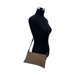 Fendi Beige Zucchino Monogram Canvas Small Crossbody Bag