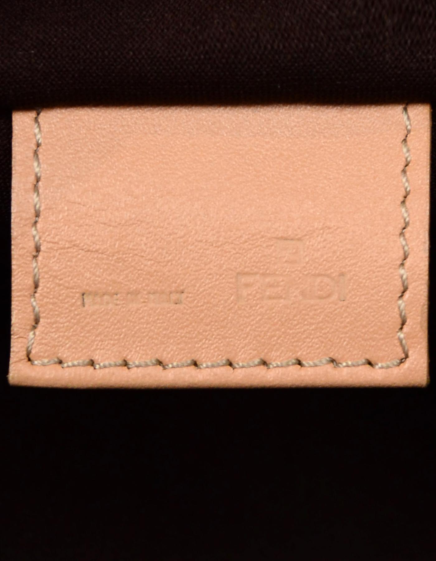 Fendi Beige Zucchino Small Top Handle Pochette Bag  2